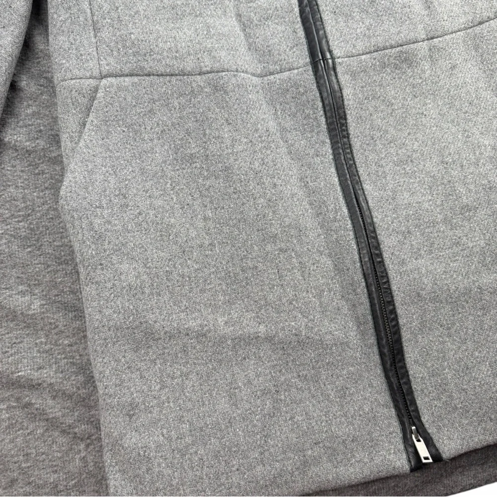 J.CREW Women's Italian Wool Stadium Cloth Cocoon Coat In Grey/Black Size 4 - Picture 3 of 13